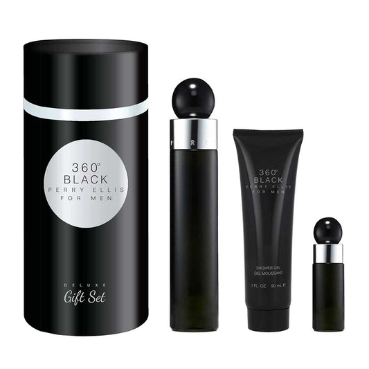 Perry Ellis 360 Black Cilindro Set